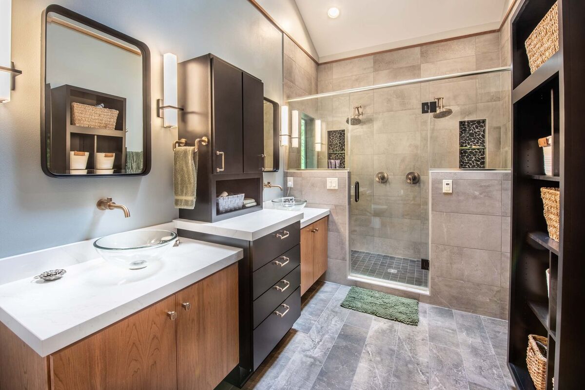 Modern shower remodel