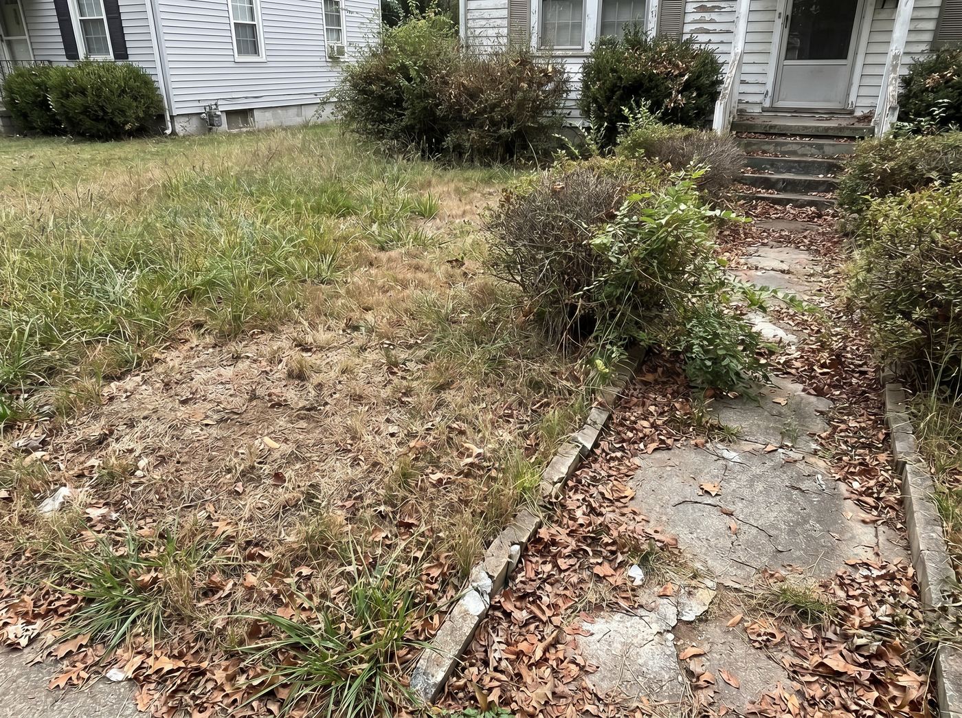 Front yard before landscaping